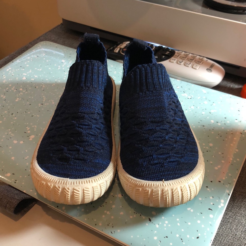 blue camo sneakers